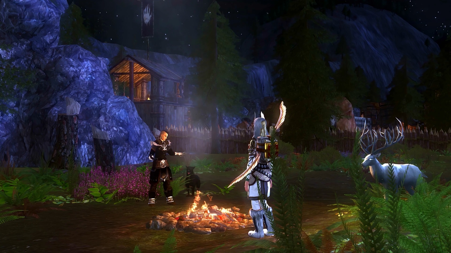 Alenwen und Skaldiv am Lagerfeuer
