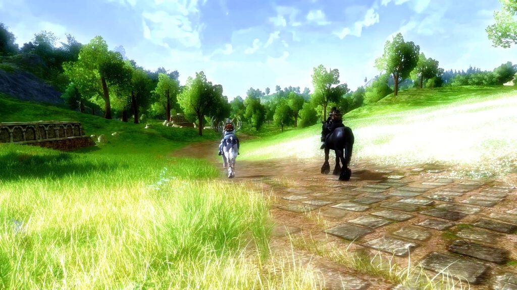 Alenwen und Skaldiv reiten